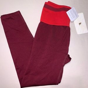 Fabletics Madelaine Petsch High-Waisted Leggings | Black Cherry Persimmon